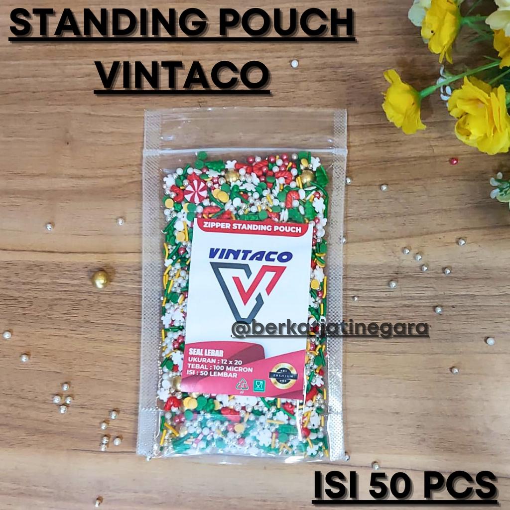 STANDING POUCH / PLASTIK POUCH/ STANDING POUCH VINTACO / 50 PCS