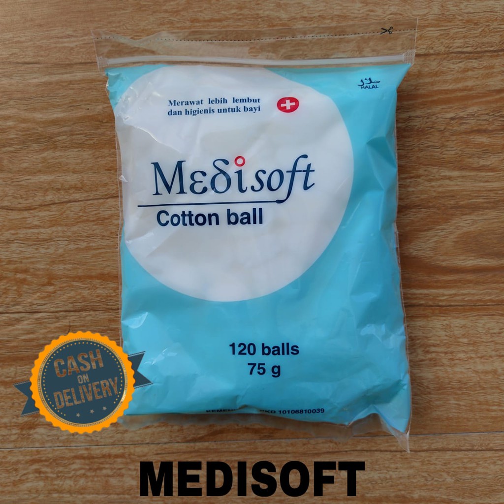 Medisoft cotton ball isi 120 pcs Kapas bola bayi