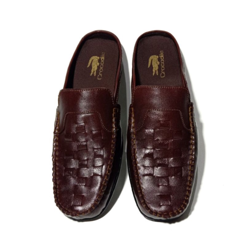 sepatu slop kulit asli/sepatu kulit/sepatu formal pria kulit/sepatu kulit asli