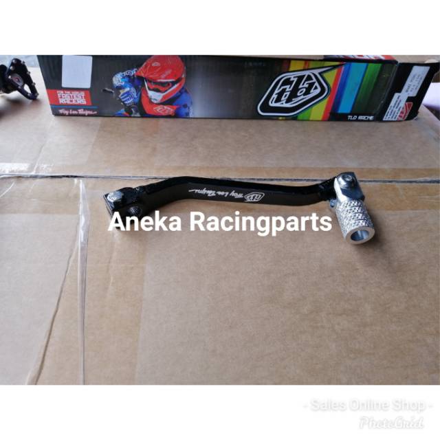 Pedal rem klx set operan gigi mundur cnc full troy racing / engkolan gigi klx