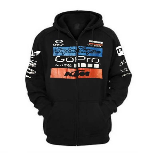 Jaket Sweater KTM GoPro Hitam Racing Sleting