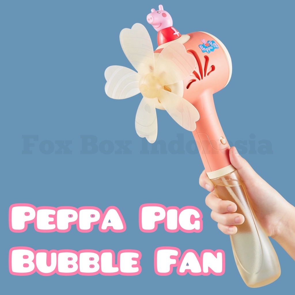 Peppa Pig Bubble Fan - Mainan Pistol Kipas Gelembung Sabun - Fox Box Indonesia