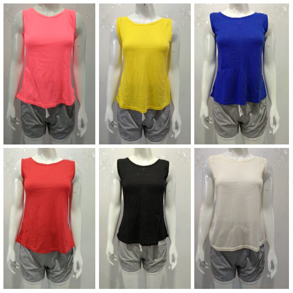 SALE !!! SINGLET  SALUR // POLOS // MOTIF / TANK TOP WANITA TERLARIS TERMURAH // BISA COD // CELLINE-POLOS RANDOM
