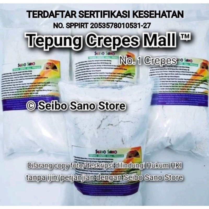 

Tepung Crepes Mall 350 Gr. Asli Mall terdaftar kesehatan & hukum
