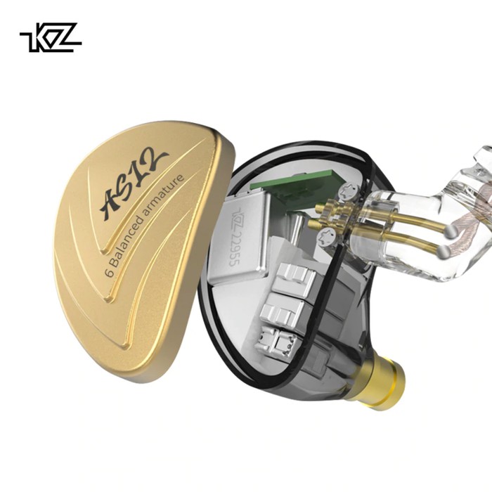 Knowledge Zenith KZ AS12 - 6BA - Earphone with MIC