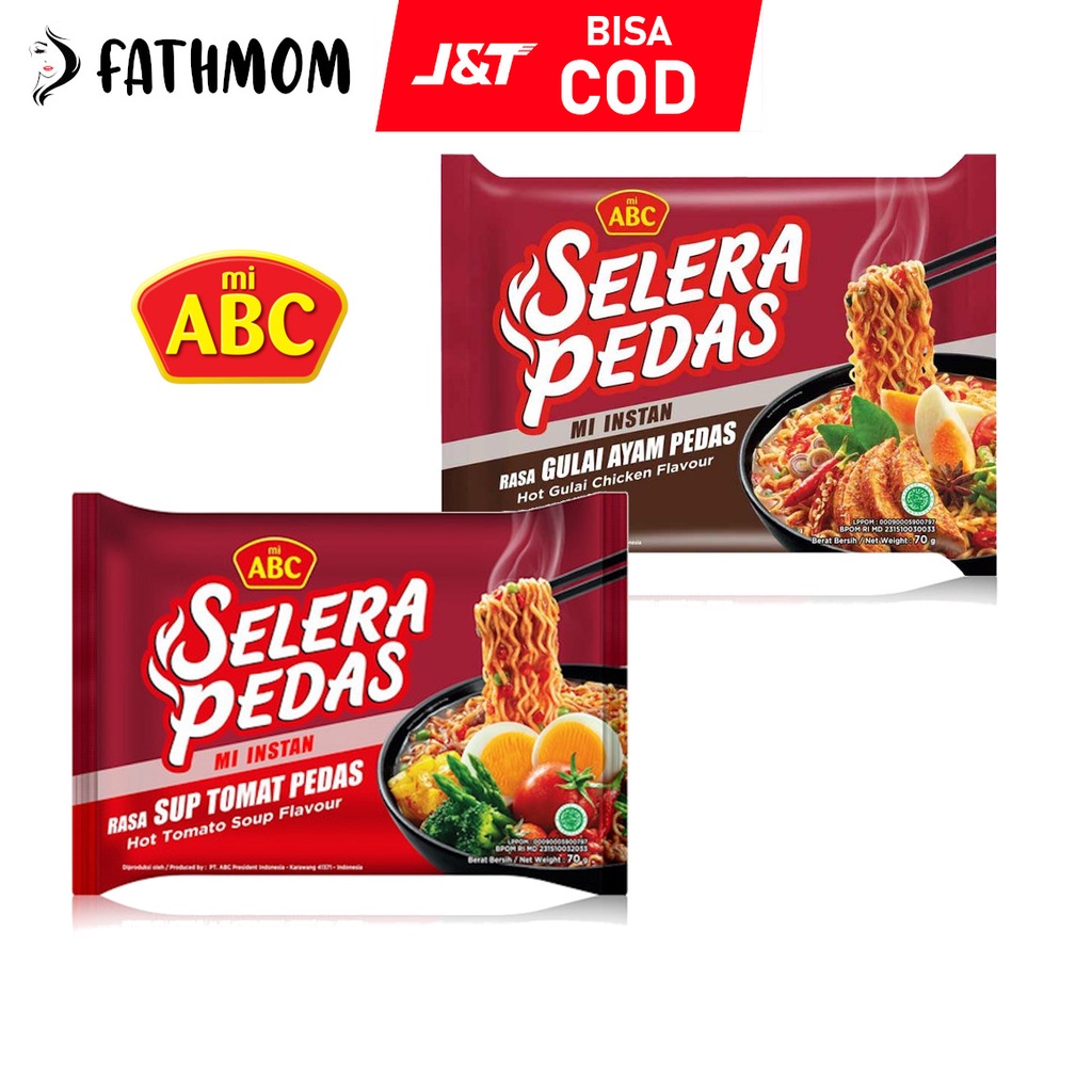 

ABC Mie Sop Tomat Pedas & Mie Rebus Selera Pedas Gulai Ayam Pedas 70gr