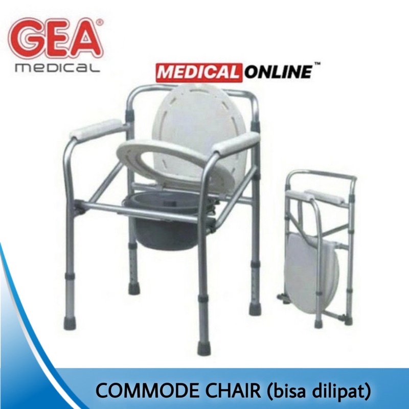 COMMODE CHAIR GEA / KURSI BAB GEA FS894 FS-894 TANPA RODA MEDICAL ONLINE MEDICALONLINE