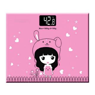 taffware digipounds timbangan badan mini digital desain kartun pink