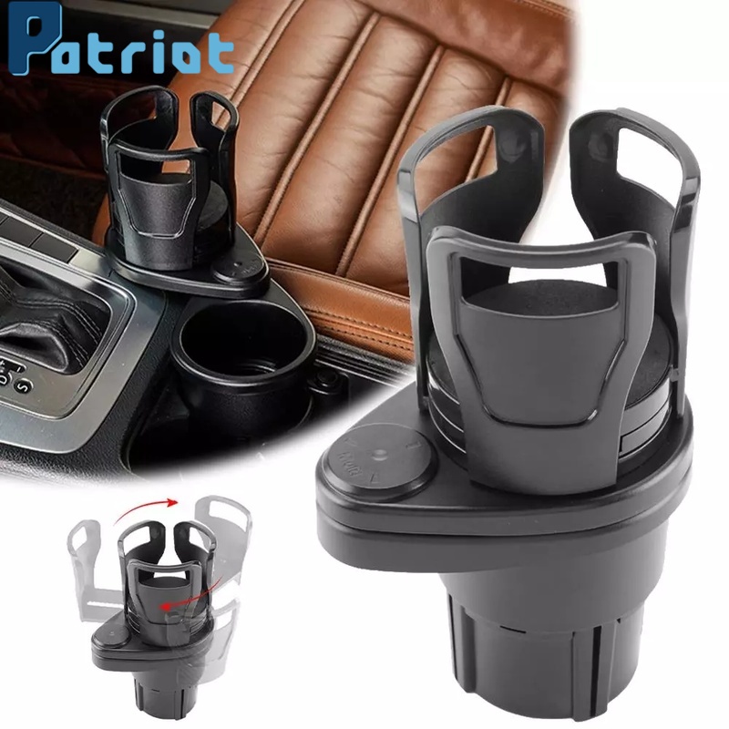 [ Featured ] 360 Degree Rotating Vehicle-mounted Water Car Cup Holder / Car Truck Water Bottle Dual Holder Auto Accessory