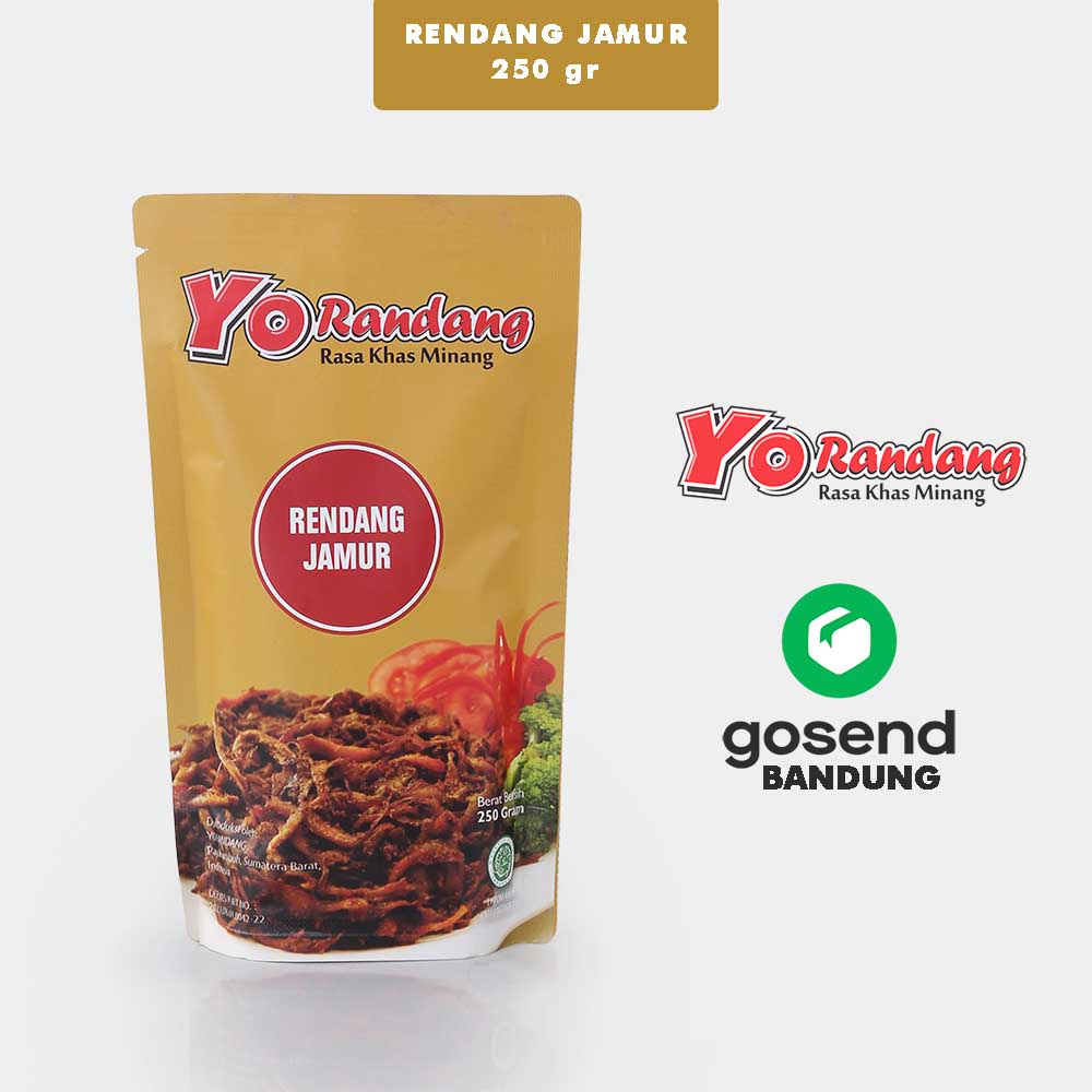 

Rendang Jamur Tiram Yo Randang Makanan Padang Siap Saji - 250gr