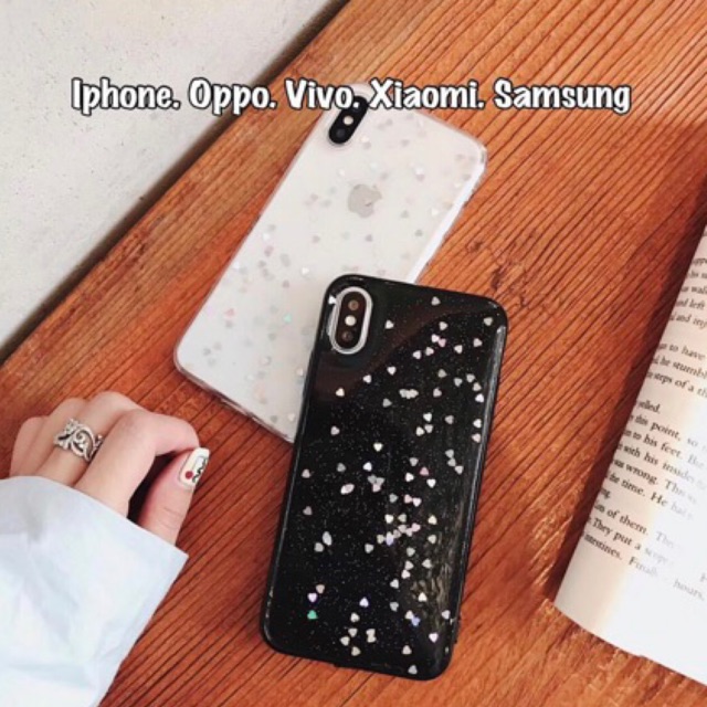 Glitter Love iPhone Oppo Vivo Xiaomi Samsung Realme  A50s m30s m30 A31 12 Redmi note 5 6 7 8 9 pro