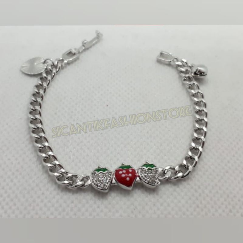GELANG RANTAI  TITANIUM ANAK-ANAK STOBERI TERLARIS ANTI KARAT PERHIASAN ANAK LAPIS EMAS LUCU MEWAH