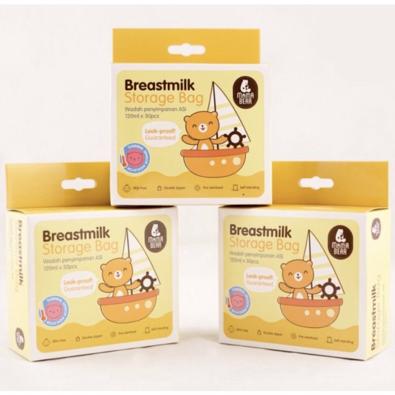 Mama Bear Kantong ASI Mamabear Breastmilk Storage Bag (30x120ml)