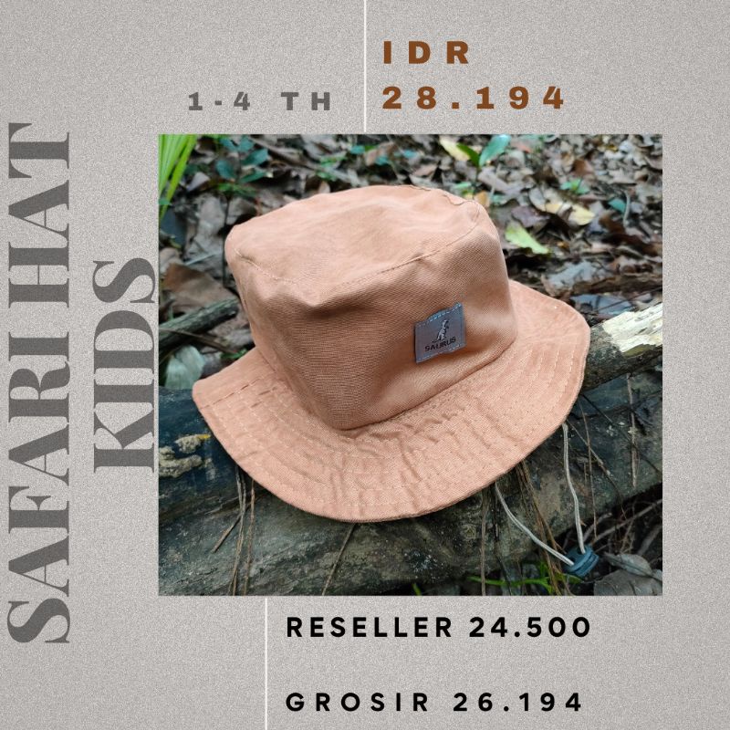 GARET HAT - Promo 10.10 Topi Rimba Bucket Keplek Tali Leher Anak Bordir Couple Keren Cewe Cowo Laki Perempuan Murah