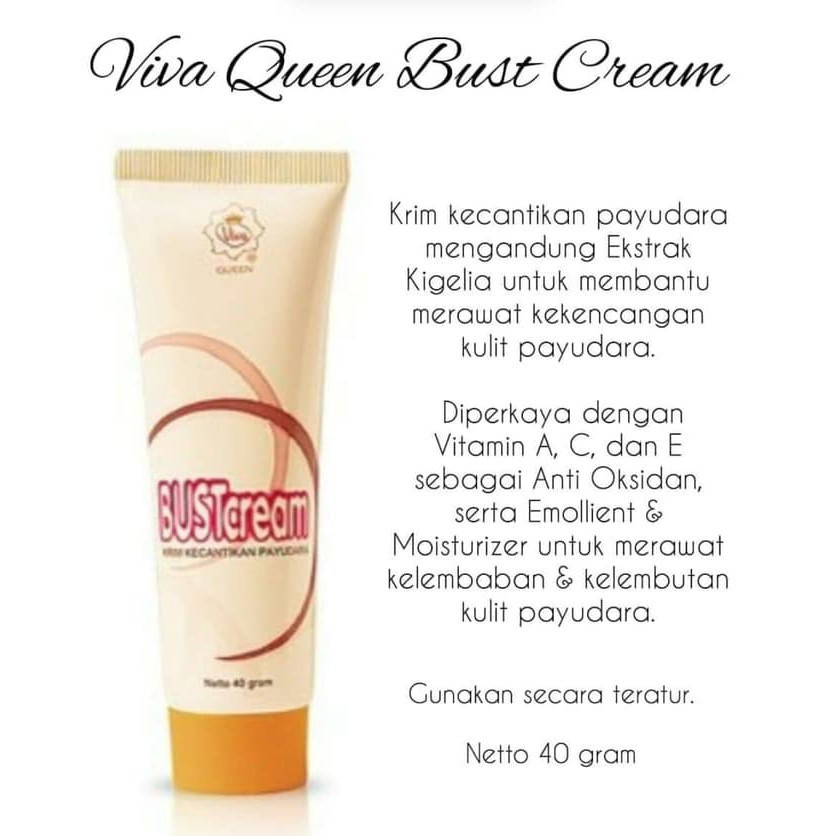 Jual VIVA QUEEN BUST CREAM (krim kecantikan payudara) 40g Shopee