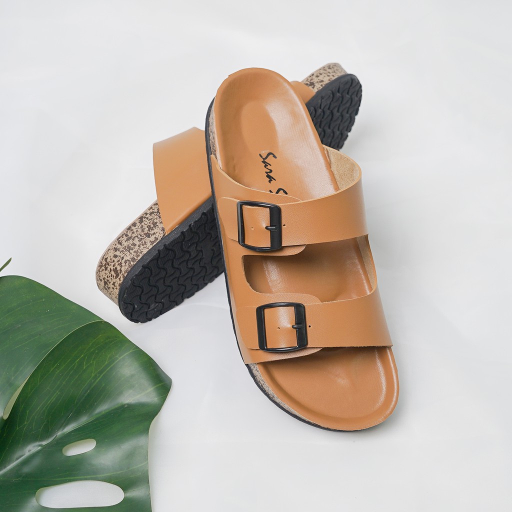 Sarasara JINNY Sandal Birken Sandal Slide Casual Fashion Wanita Kekinian Trendy Terbaru-1