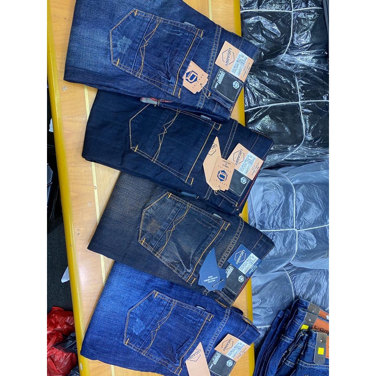 Celana panjang hitam Pria Original Premium Denim Stright Fit Celana Jeans Panjang Cowok Dewasa Model Terbaru