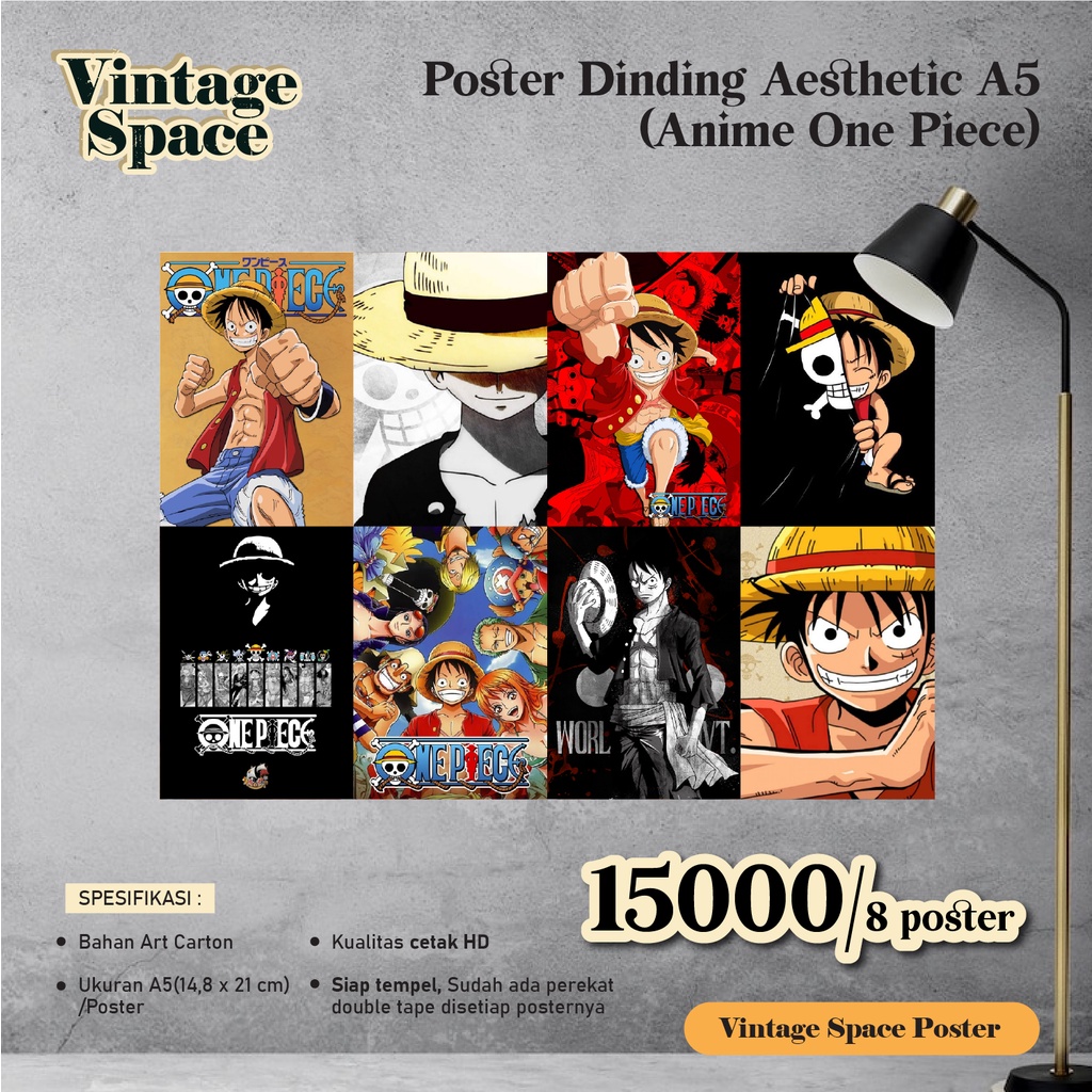 Poster Dinding A5 Anime onepiece / Poster Aesthetic A5 / Poster Wibu