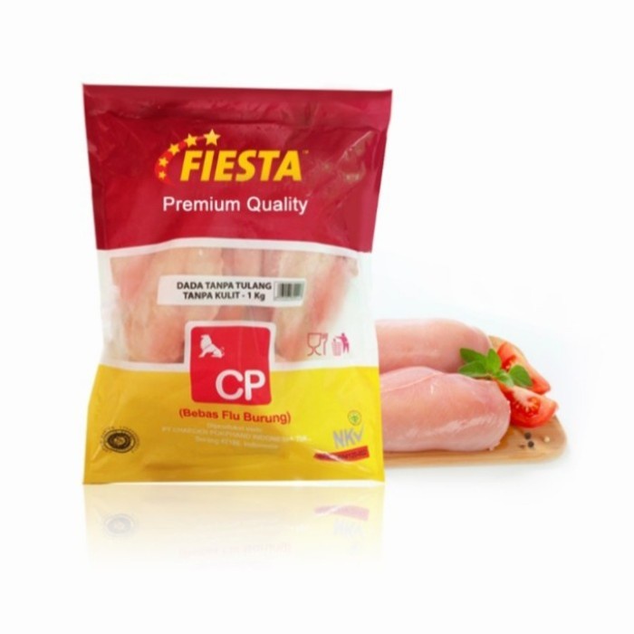 

Dada Ayam Tanpa Tulang Kulit Frozen CP Fiesta - 1 Kilogram