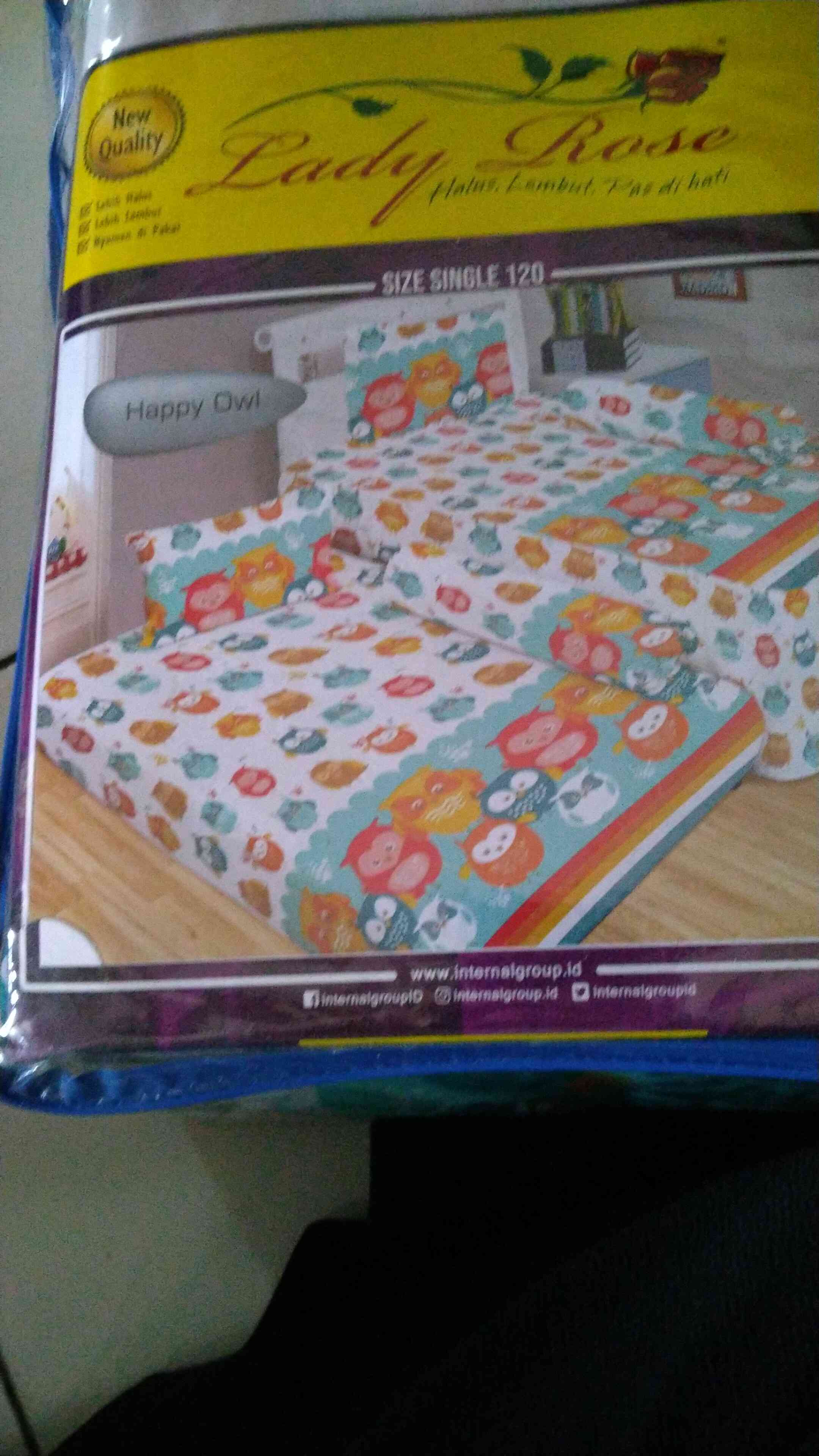 Sprei Lady Rose Sorong 120 X 200 Happy Owl 2 In 1