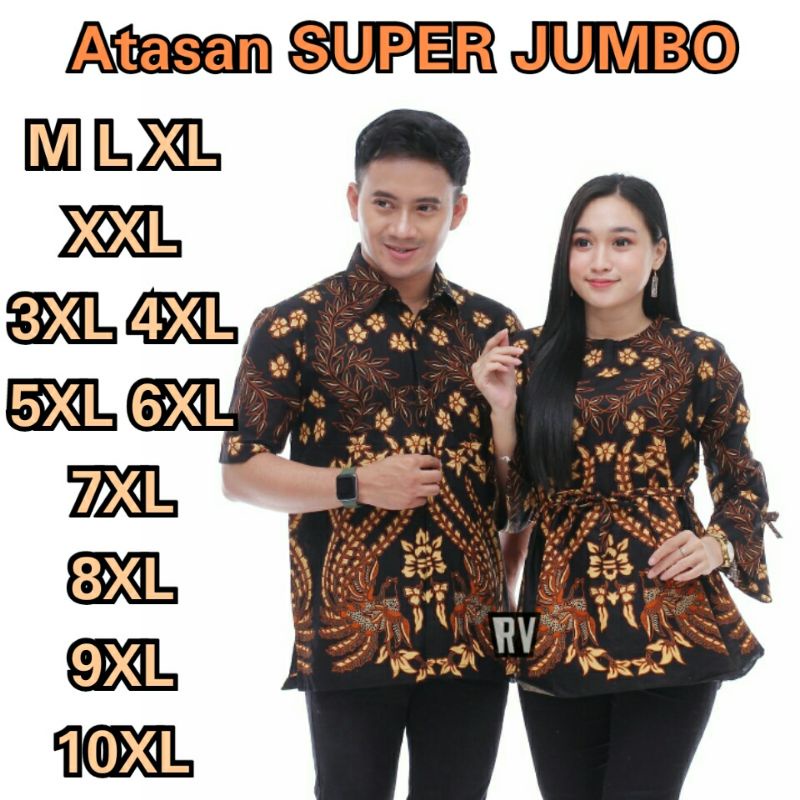 CJA1 Atasan pria wanita | big size M-10XL SUPER JUMBO | Atasan batik couple motif manok original pekalongan