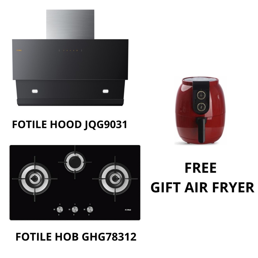 PAKET BUNDLING FOTILE COOKER HOOD JQG9031+ FOTILE KOMPOR GHG78312