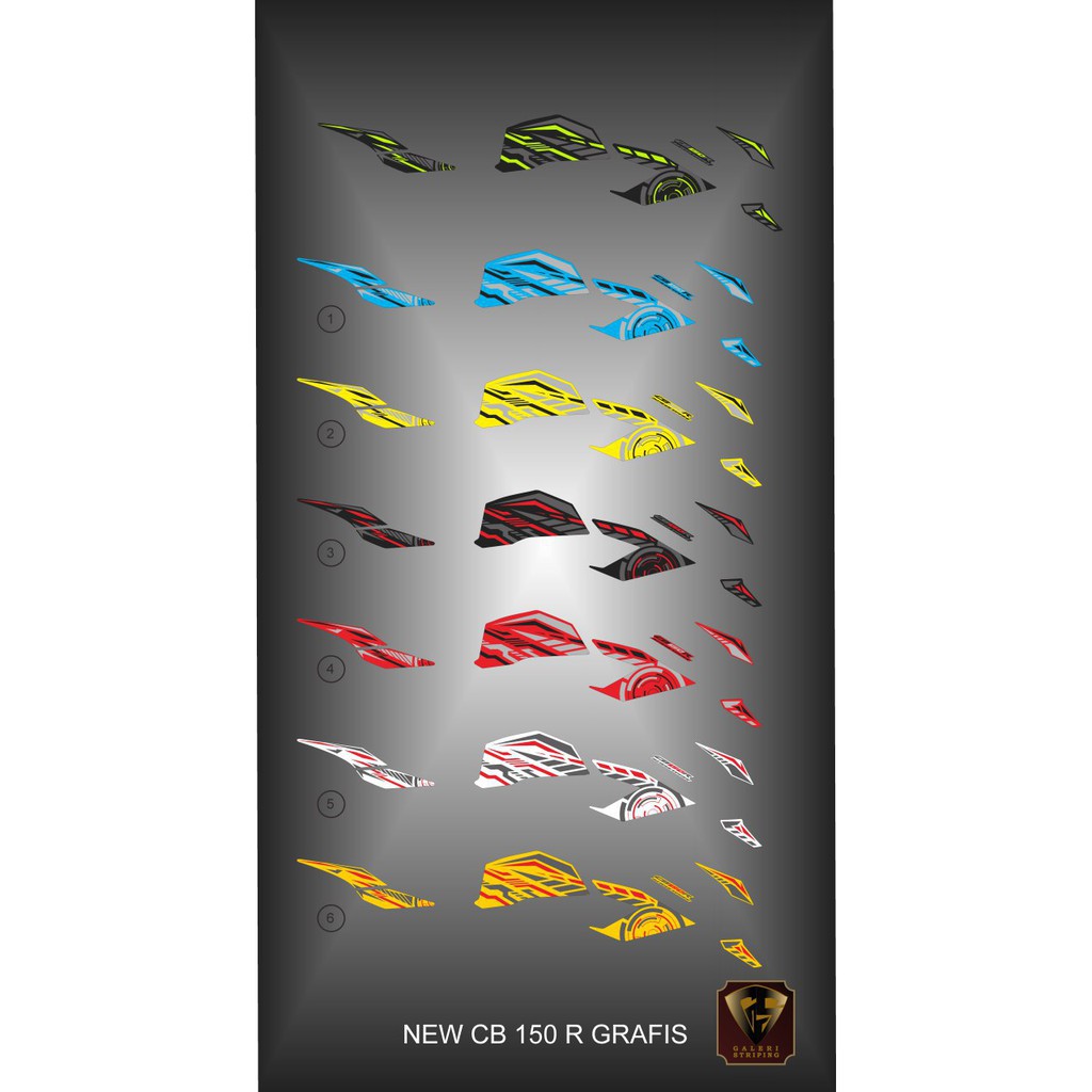 Striping cb150R 2017 - Stiker Decal new cb150R grafis