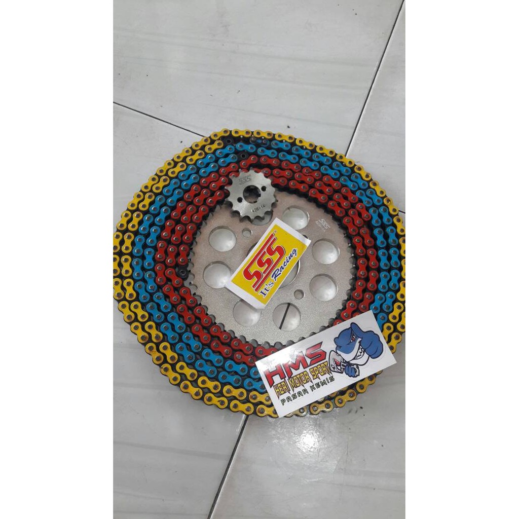 Gir Set SSS Sonic 150R Rantai Osaki 428 128L