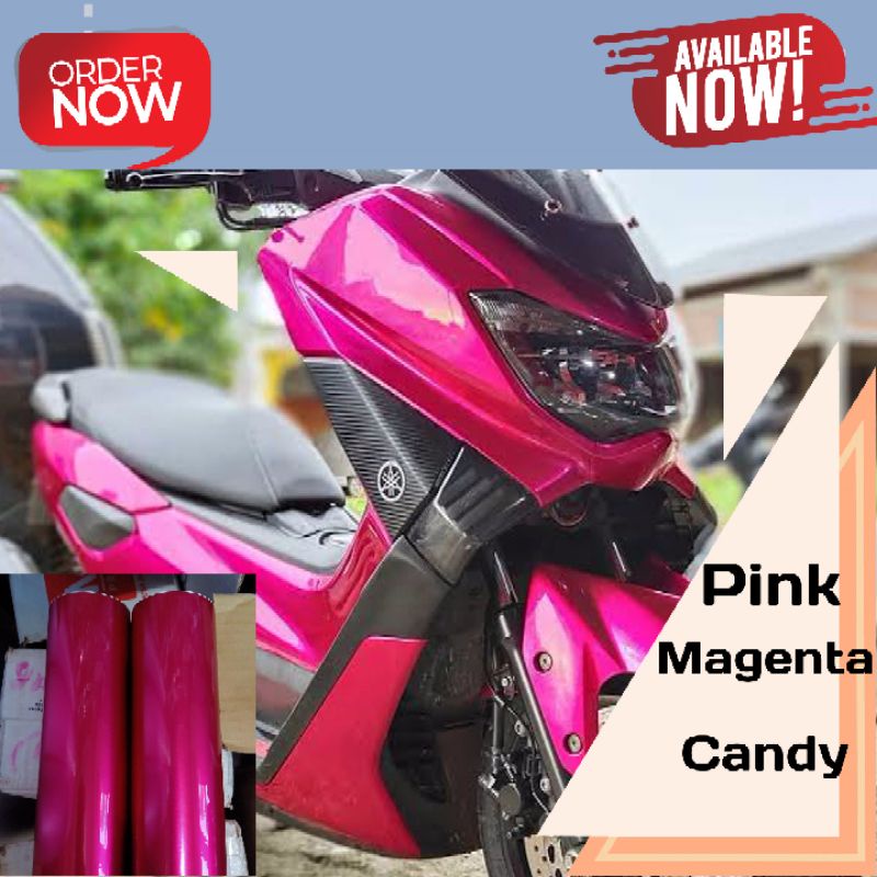 Stiker skotlet motor pink magenta candy glossy