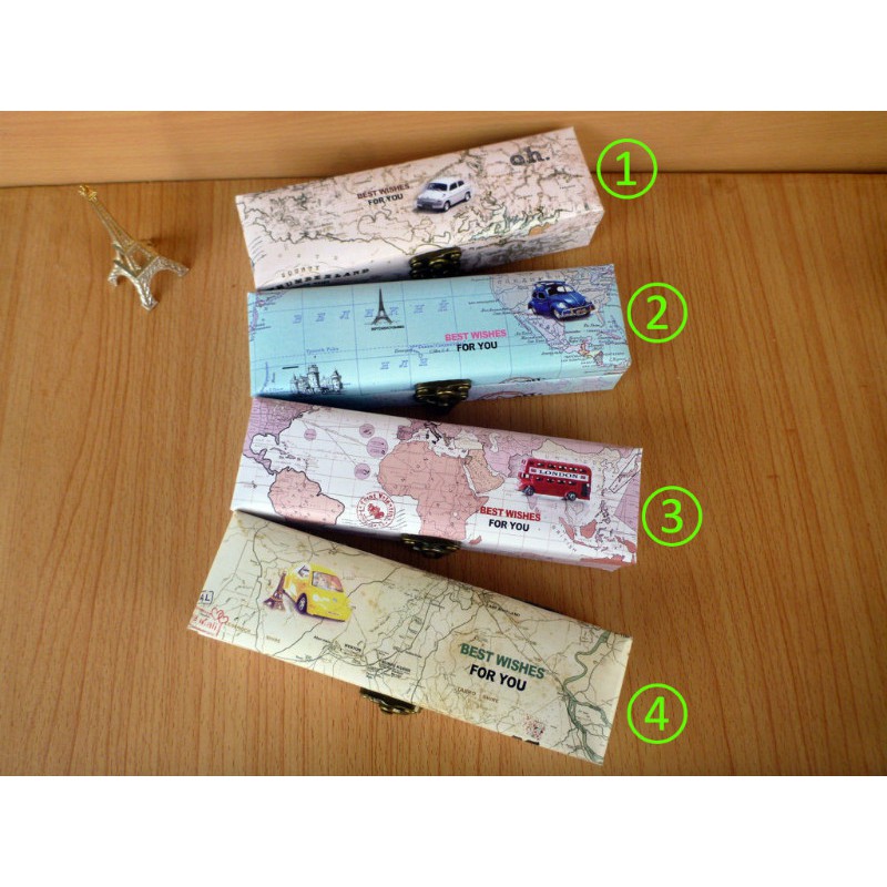 

Retro Pencil Case (Maps) - Kotak Tempat Pensil
