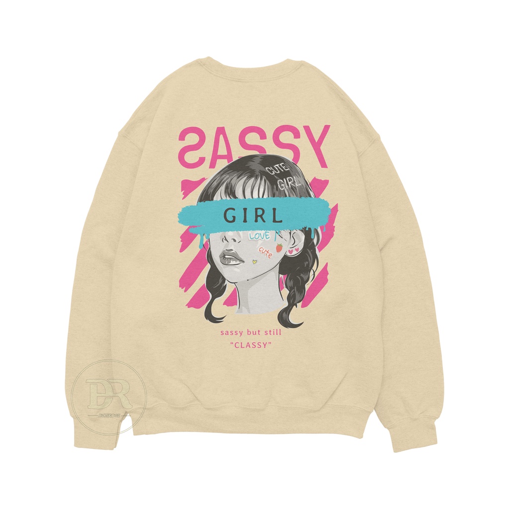 Sassy Sweater Switer Crewneck Wanita Tebal Premium Size M-XXL DEZIROSE Terbaru