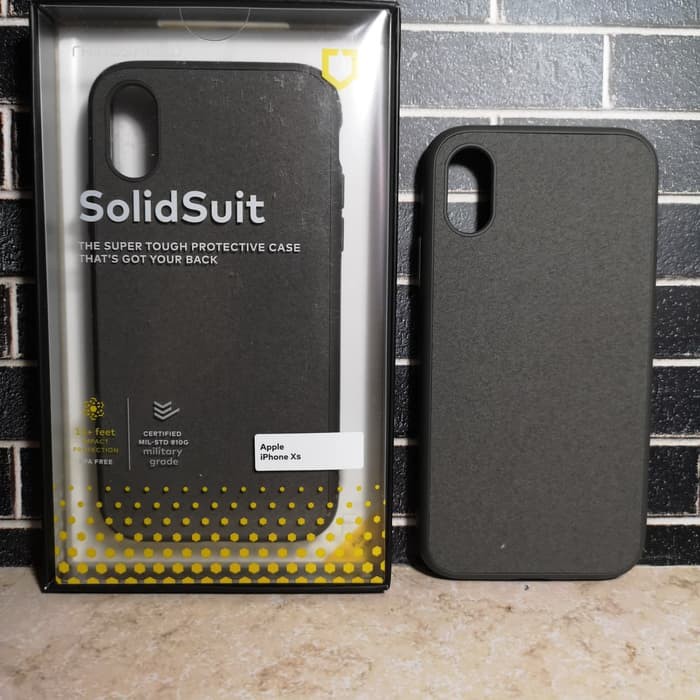 Rhinoshield Solidsuit Microfiber Graphite Case For Iphone XS