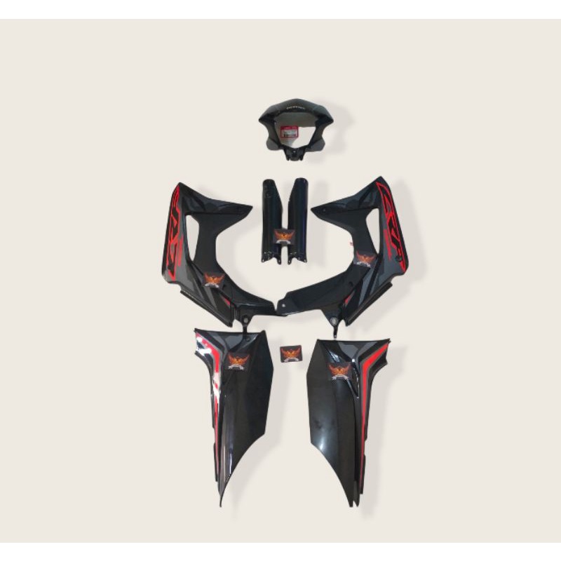 cover  body sayap set inner new crf 150 l hitam ORI ahm