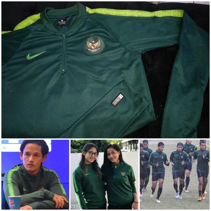 Pakaian olahraga baju bola  MIDLAYER HALF ZIPPER TIMNAS INDONESIA TRAINING GRADE ORI