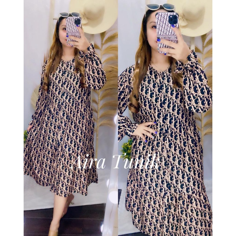 Aira Tunik Wanita Rayon Busui Full Kancing