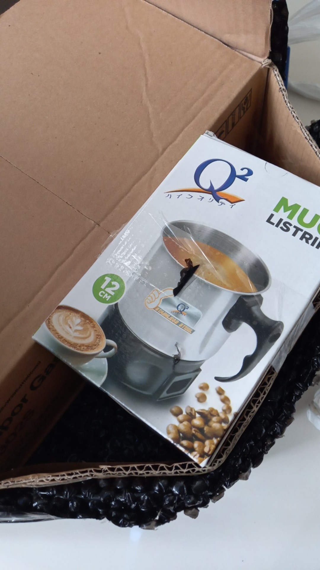 Q2 Mug Elektrik Teko Listrik Stainless 12 Cm Pemanas Air Heater Kettle