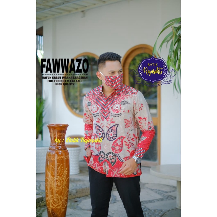 FAWWAZO RAJASAKTI KEMEJA BATIK SOLO PRIA LENGAN PANJANG LAPIS FURING ATASAN BATIK PREMIUM MODERN KATUN HALUS BAHUWIRYA  BANAMITRA BANAMITRA PUTIH BANGSAWAN BAYU PUTRA BERLIAN BIRU BHARATAYUDA BIMASENA BIRENDRA BIRU INDAH BRAHMAKERTA BRAHMAKERTA MERAH