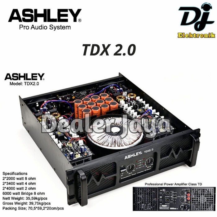 Power Amplifier Ashley TDX 2.0 / TDX2.0 - 2 channel