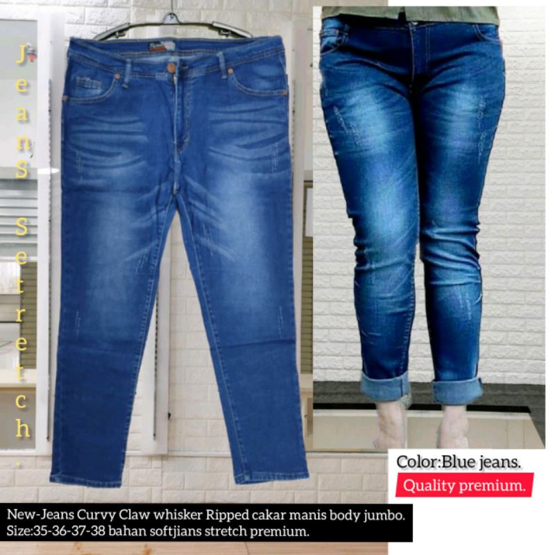 Jeans wanita  skinny Cutbray  big size