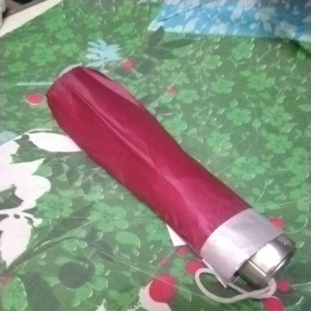 Payung Lipat Tiga Nagoya Model Polos Lapis Silver Dalam Anti Radiasi Matahari/ultraviolet