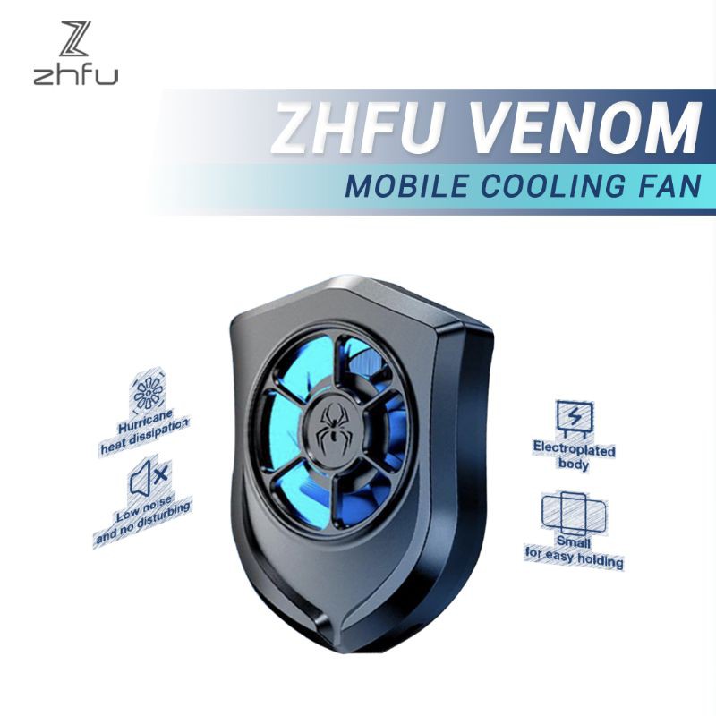 Zhfu Venom Mobile Cooling Fan Kipas Pendingin Handphone Universal Pubg