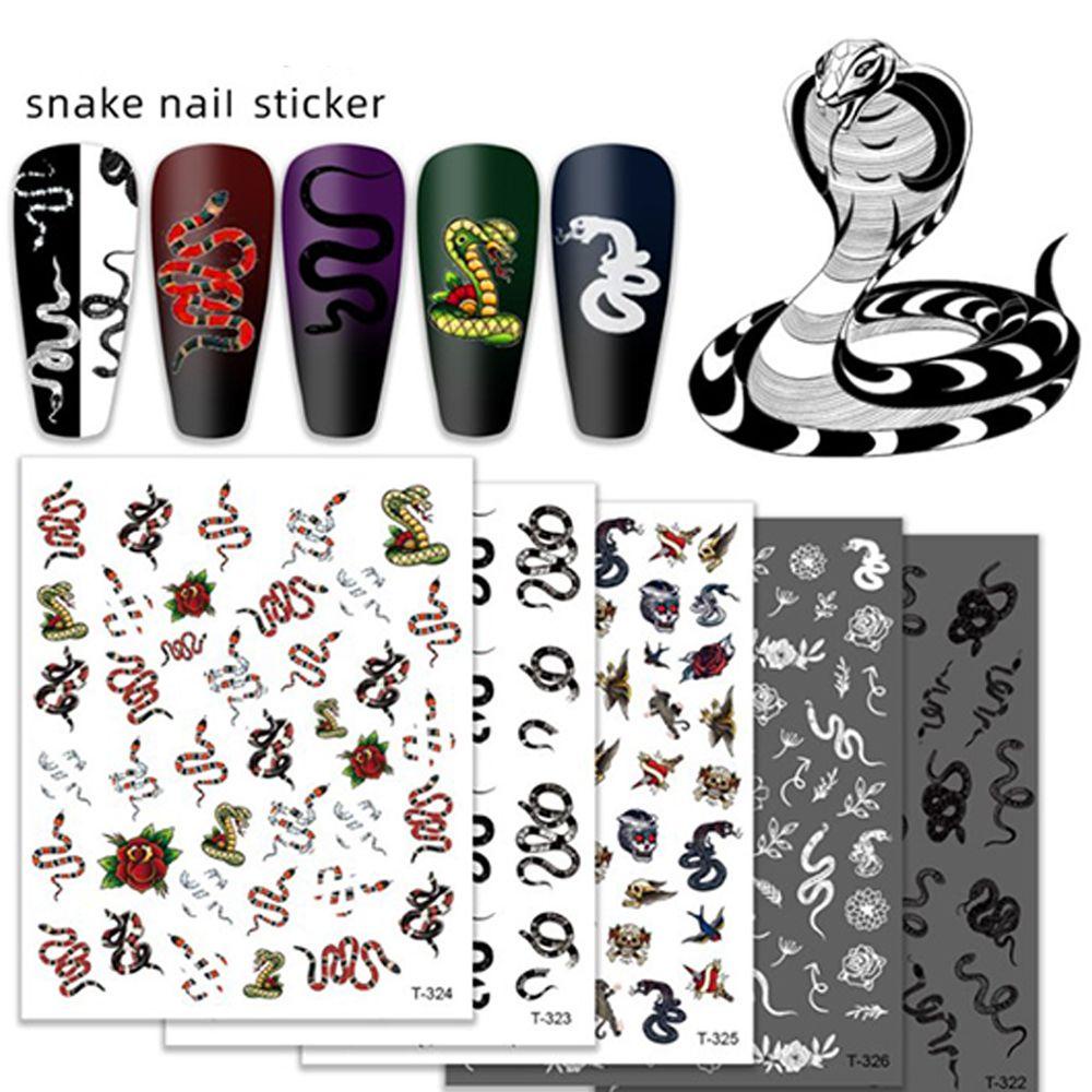 R-flower Nail Sticker Dekorasi Perekat Anti Air Desain Bunga