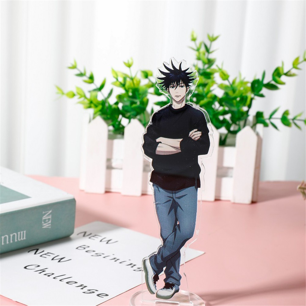 Mainan Standing Plate Action Figure Itadori Yuuji Anime Jujutsu Kaisen Bahan Akrilik Untuk Dekorasi Meja