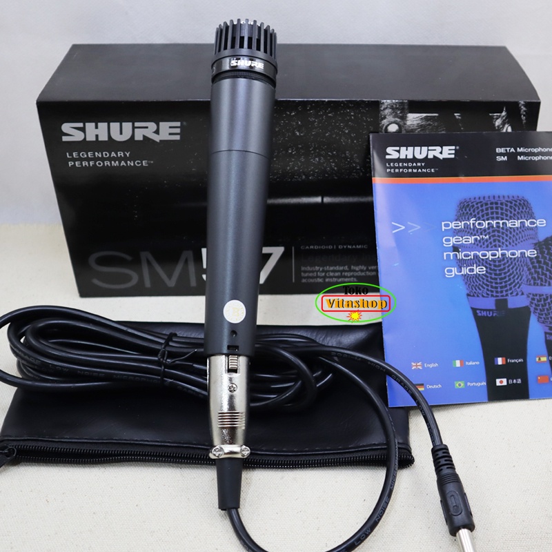 Microphone Shure SM-57 Mic Kendang Mik Instrument / Mikrofon Kabel