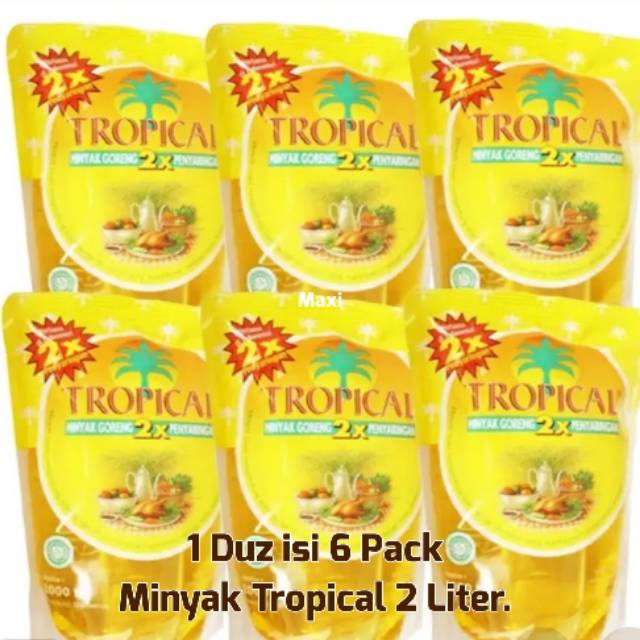 Minyak Goreng Tropical 2 Liter 1 Dus Isi 6 Pcs Murah Shopee Indonesia