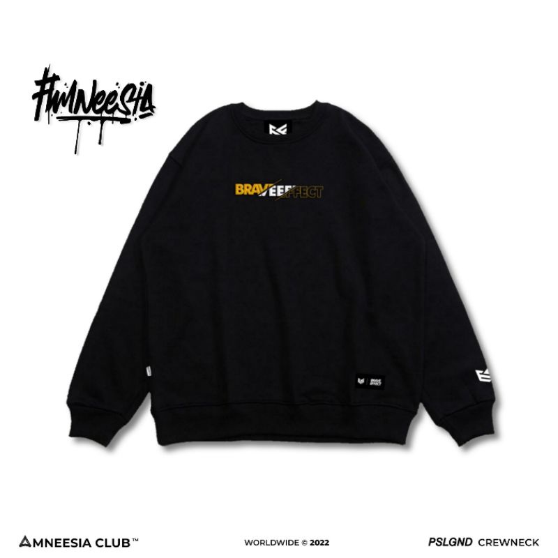 BRAVE EFFECT • Sweater Hoodie CREWNECK Bordir Original Pria Wanita High Quality Premium Distro