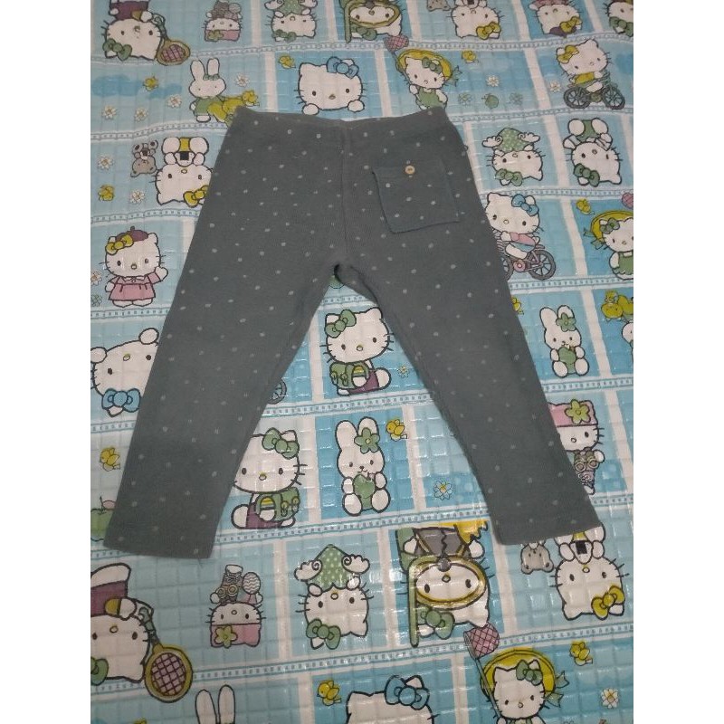 Preloved Zara Baby Legging Preloved Zara Kids Legging Polka Grey