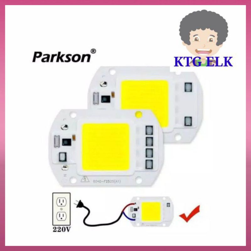 Chips LED COB 50 watt input 220V AC Lampu sorot mata led White dan Warm White