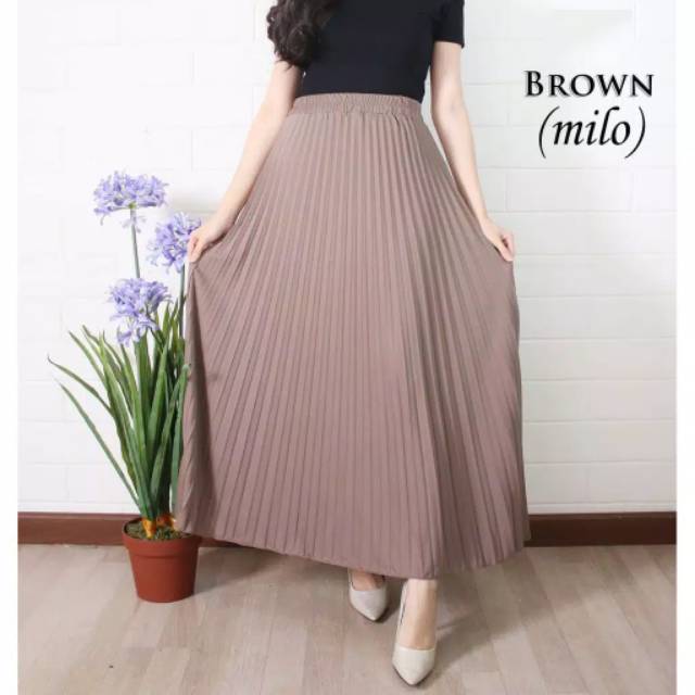 ROK Plisket Bahan Hyget/ ROK PLISKET hyget /Rok wanita