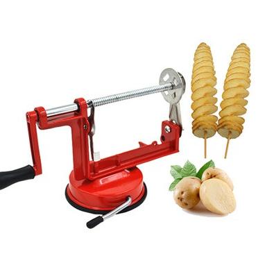 Super Quality Spiral Potato Slicer Chips Pengiris Pemotong Serutan Parutan Putar Ulir Keripik Kentang Ubi Singkong